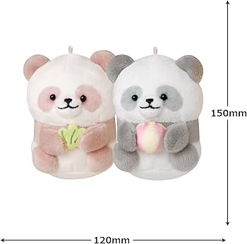 パンダのぬいぐるみ 2個入り Amazon.co.jp: アミューズ パンダの赤ちゃんLMC笹持ち